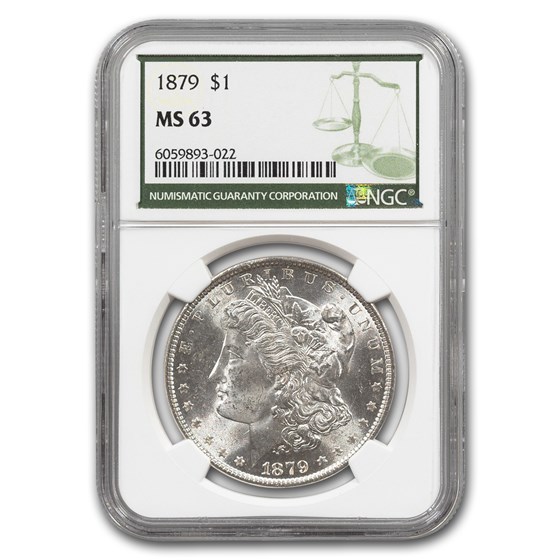 1879 Morgan Dollar MS-63 NGC (Green Label) 1879 Morgan Dollar MS-63 NGC (Green Label)