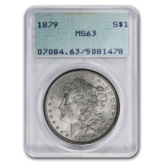 1879 Morgan Dollar MS-63 PCGS (Old Rattler Holder) 1879 Morgan Dollar MS-63 PCGS (Old Rattler Holder)