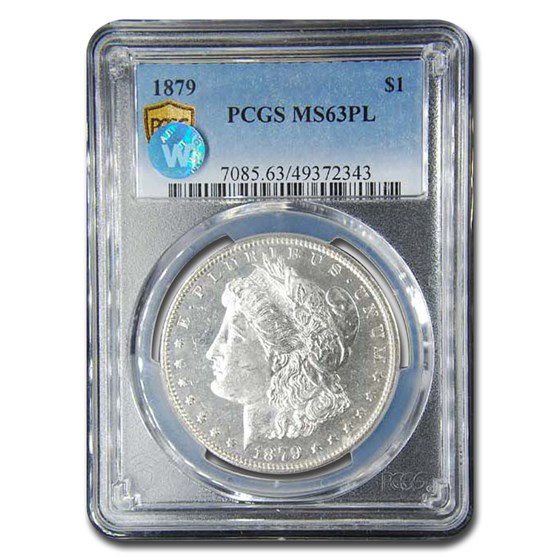 1879 Morgan Dollar PL MS-63 PCGS 1879 Morgan Dollar PL MS-63 PCGS