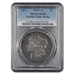 1879 Morgan Dollar XF-45 PCGS (Mint Error, Partial Collar Strike)