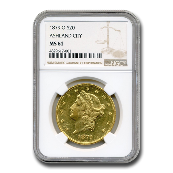 1879-O $20 Liberty Gold Double Eagle MS-61 NGC (Ashland City) 1879-O $20 Liberty Gold Double Eagle MS-61 NGC (Ashland City)