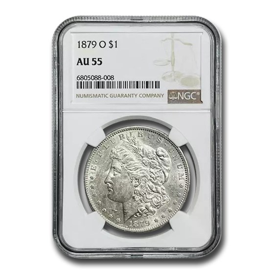 1879-O Morgan Dollar AU-55 NGC 1879-O Morgan Dollar AU-55 NGC