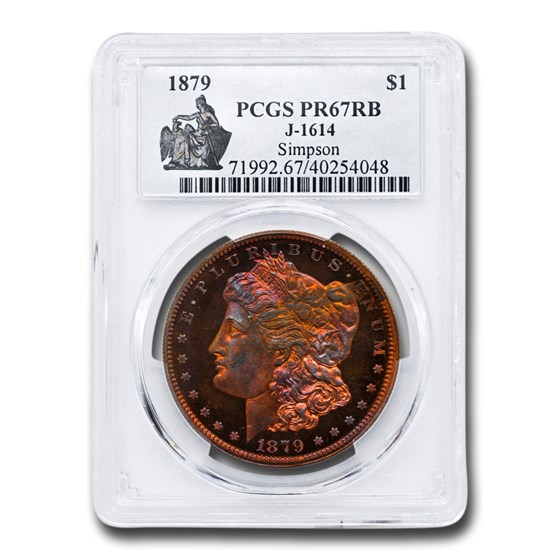 1879 Pattern Dollar PR-67 PCGS (Red/Brown, J-1614) 1879 Pattern Dollar PR-67 PCGS (Red/Brown, J-1614)