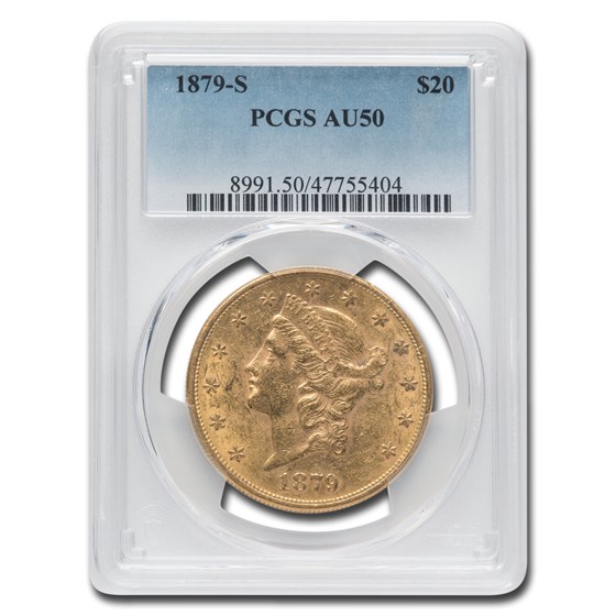 1879-S $20 Liberty Gold Double Eagle AU-50 PCGS 1879-S $20 Liberty Gold Double Eagle AU-50 PCGS