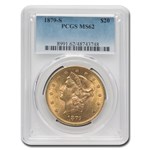 1879-S $20 Liberty Gold Double Eagle MS-62 PCGS
