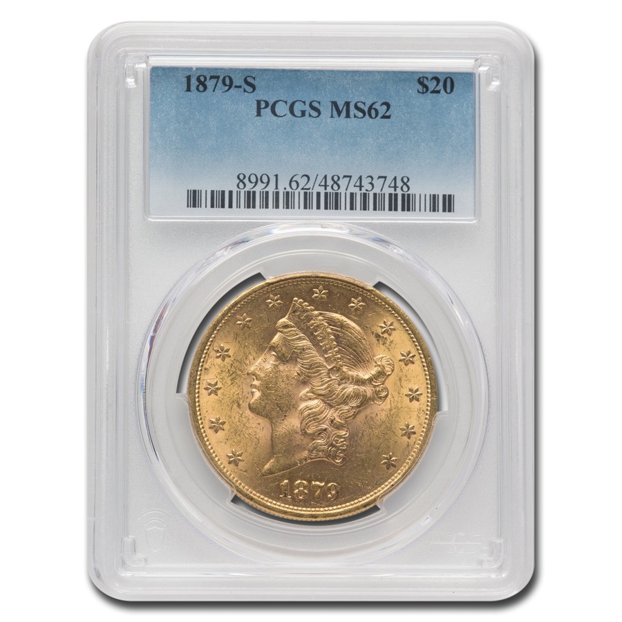 1879-S $20 Liberty Gold Double Eagle MS-62 PCGS