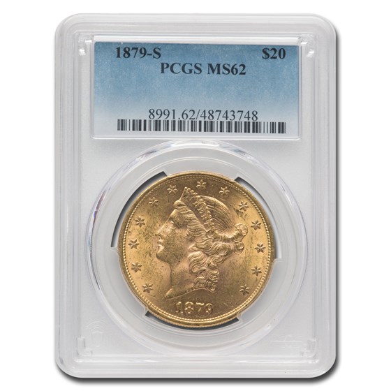 1879-S $20 Liberty Gold Double Eagle MS-62 PCGS 1879-S $20 Liberty Gold Double Eagle MS-62 PCGS