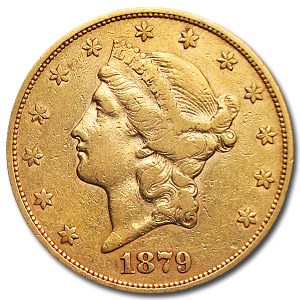 1879-S $20 Liberty Gold Double Eagle XF 1879-S $20 Liberty Gold Double Eagle XF
