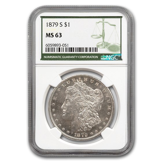 1879-S Morgan Dollar MS-63 NGC (Green Label) 1879-S Morgan Dollar MS-63 NGC (Green Label)