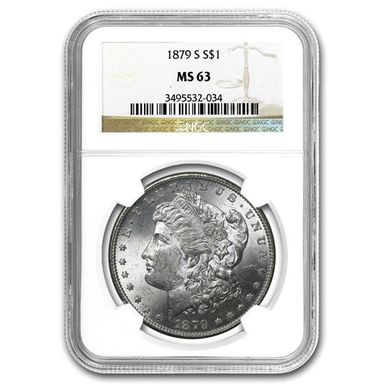 1879-S Morgan Dollar MS-63 NGC