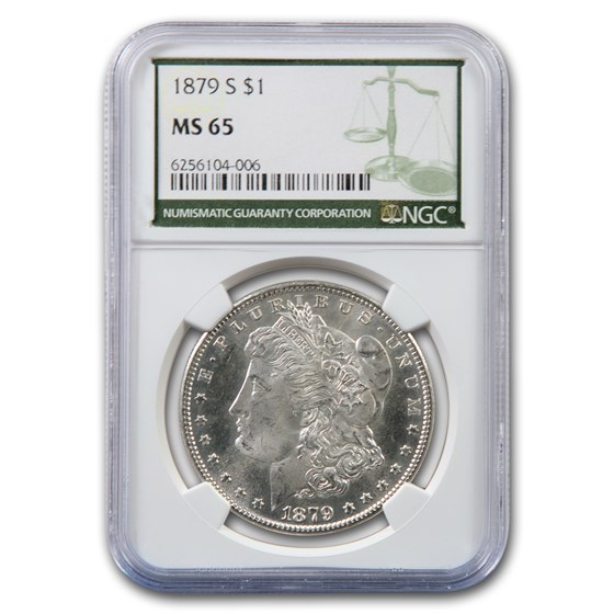 1879-S Morgan Dollar MS-65 NGC (Green Label) 1879-S Morgan Dollar MS-65 NGC (Green Label)