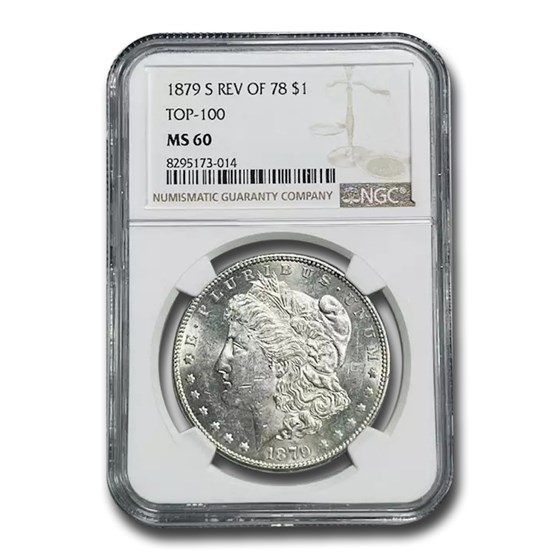 1879-S Morgan Dollar Rev of 78 MS-60 NGC (Top-100) 1879-S Morgan Dollar Rev of 78 MS-60 NGC (Top-100)