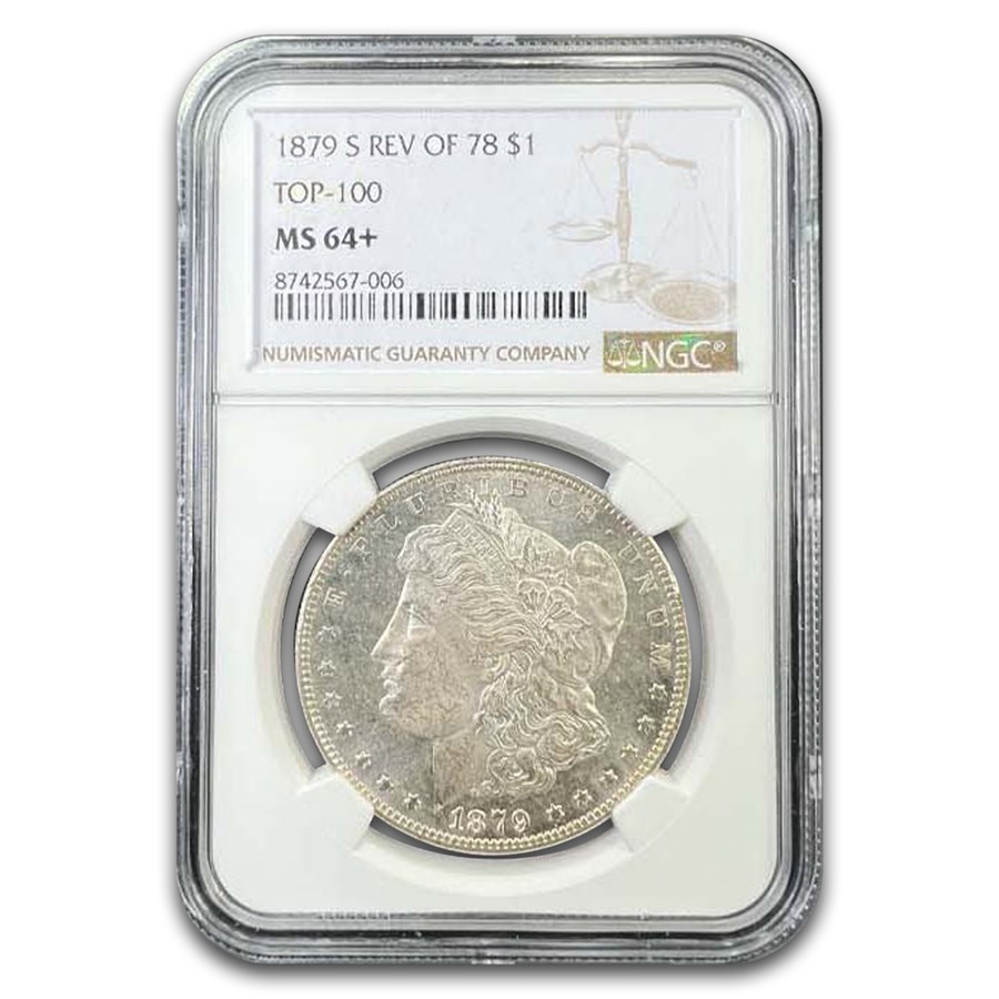 1879-S Morgan Dollar Rev of 78 MS-64+ NGC (Top-100)