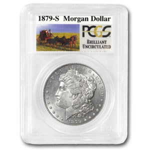 1879-S Stage Coach Silver Dollar Rev of 78 BU PCGS 1879-S Stage Coach Silver Dollar Rev of 78 BU PCGS