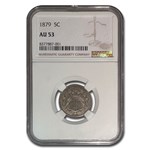 1879 Shield Nickel AU-53 NGC