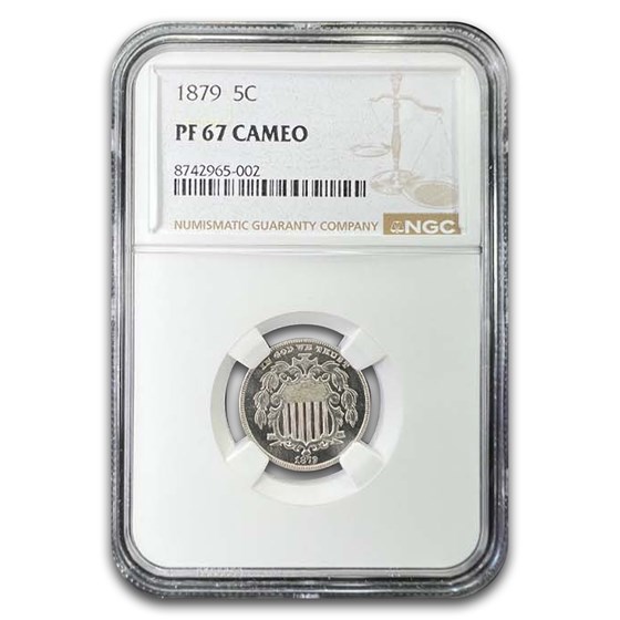 1879 Shield Nickel PF-67 Cameo NGC