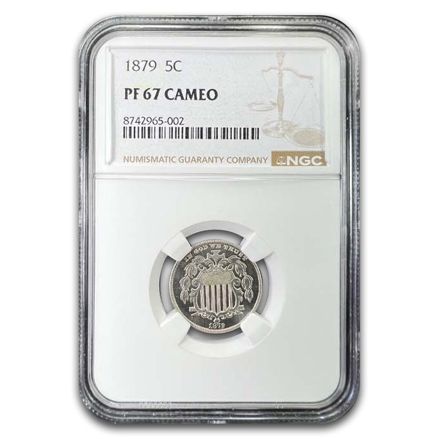 1879 Shield Nickel PF-67 Cameo NGC
