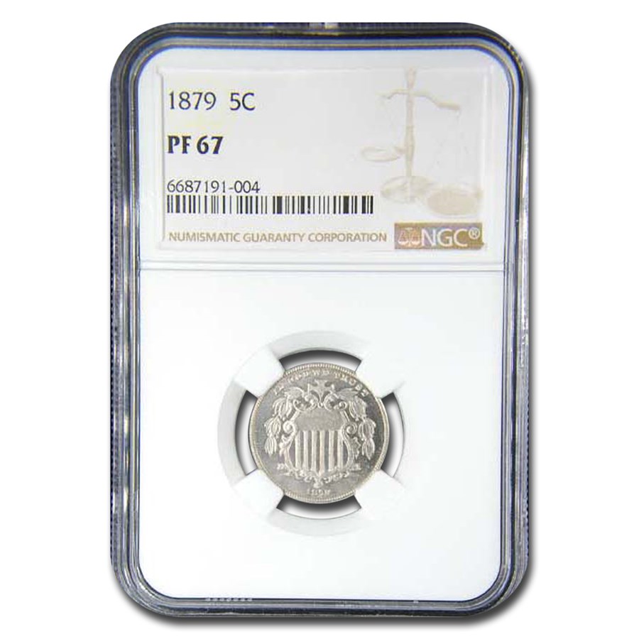 1879 Shield Nickel PF-67 NGC