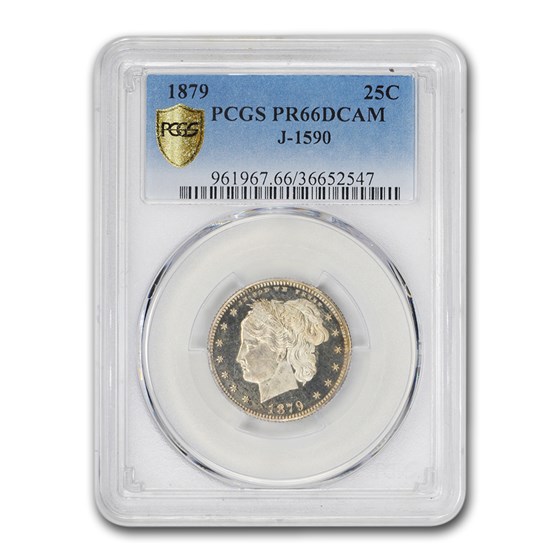1879 Washlady 25c Pattern PR-66 DCAM PCGS (J-1590) 1879 Washlady 25c Pattern PR-66 DCAM PCGS (J-1590)