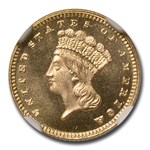 1880 $1 Indian Head Gold MS-67+ NGC CAC (PL)
