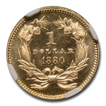 1880 $1 Indian Head Gold MS-67+ NGC CAC (PL)