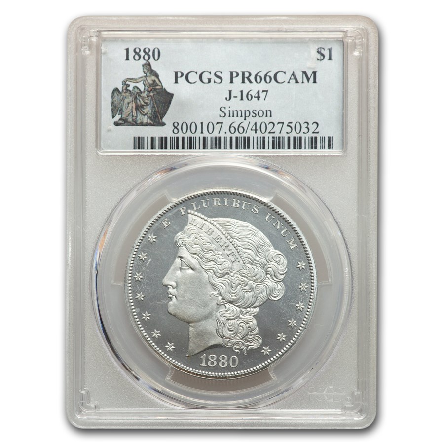 1880 $1 Pattern Dollar PR-66 Cameo PCGS (J-1628)