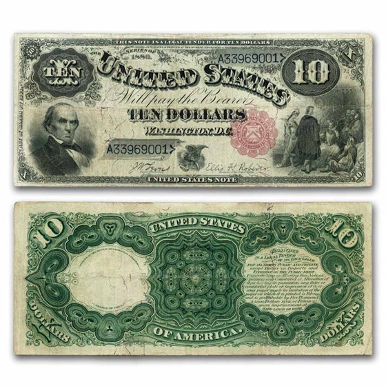 1880 $10 Legal Tender Daniel Webster VF (Fr#113) 1880 $10 Legal Tender Daniel Webster VF (Fr#113)