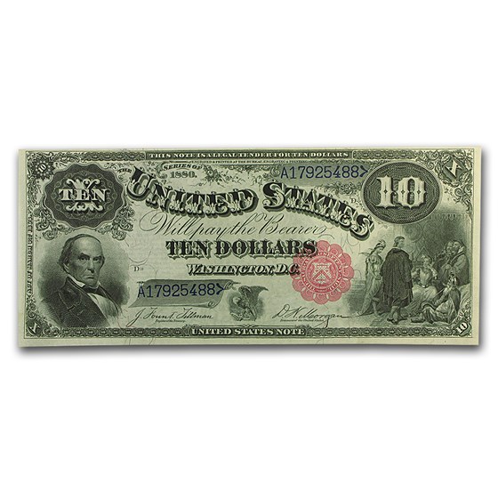 1880 $10 Legal Tender Head of Daniel Webster CU 1880 $10 Legal Tender Head of Daniel Webster CU
