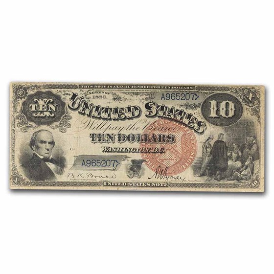 1880 $10 Legal Tender Head of Daniel Webster Fine+ (Fr#103) 1880 $10 Legal Tender Head of Daniel Webster Fine+ (Fr#103)