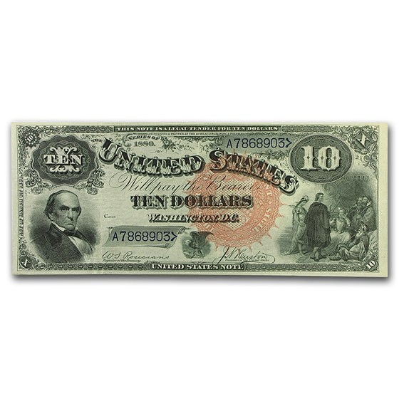 1880 $10 Legal Tender Head of Daniel Webster XF 1880 $10 Legal Tender Head of Daniel Webster XF
