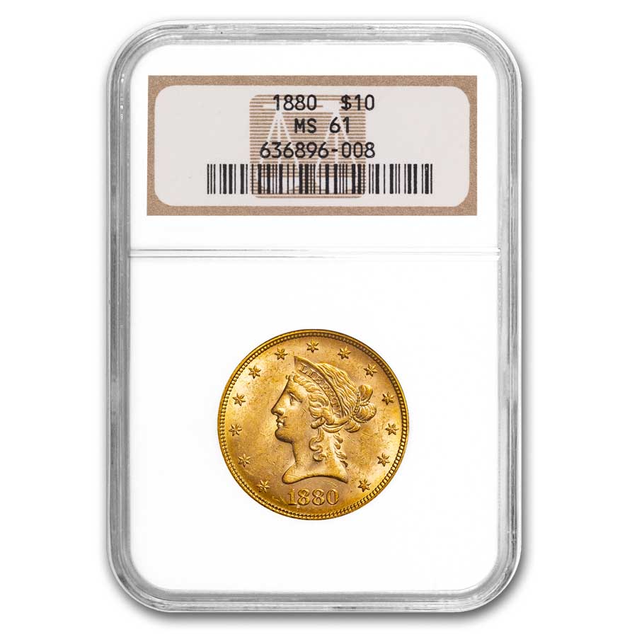 Buy 1880 $10 Liberty Gold Eagle MS-61 NGC | APMEX