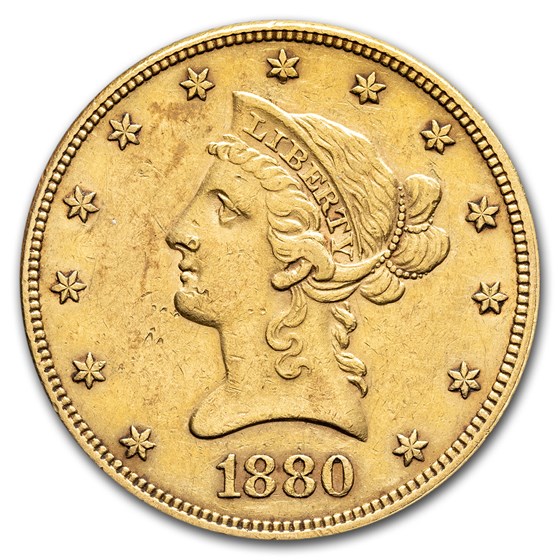 1880 $10 Liberty Gold Eagle XF 1880 $10 Liberty Gold Eagle XF