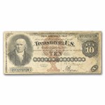 1880 $10 Silver Cert. Robert Morris VG+ (Fr#289)