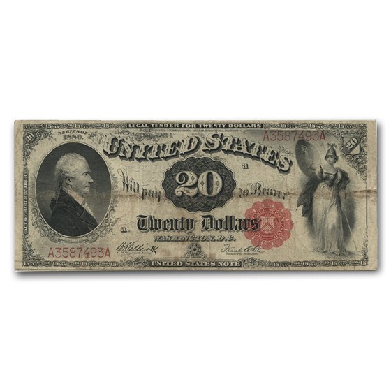 1880 $20 Legal Tender Alexander Hamilton VF 1880 $20 Legal Tender Alexander Hamilton VF