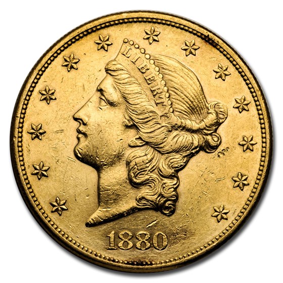 1880 $20 Liberty Gold Double Eagle AU 1880 $20 Liberty Gold Double Eagle AU