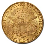 1880 $20 Liberty Gold Double Eagle MS-61 PCGS CAC