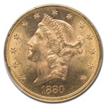 1880 $20 Liberty Gold Double Eagle MS-63 PCGS