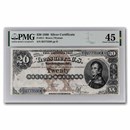 1880 $20 Silver Certificate Stephen Decatur Ch XF-45 PMG (Fr#311)