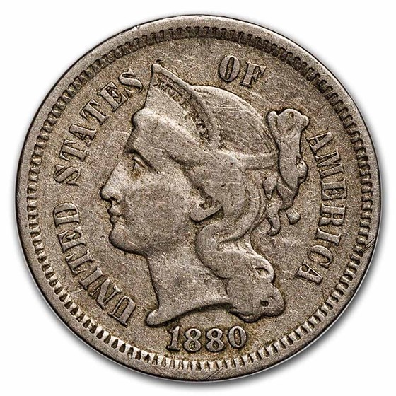 1880 3 Cent Nickel VF 1880 3 Cent Nickel VF
