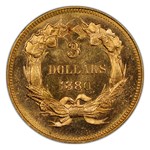 1880 $3 Gold Princess MS-65 PCGS (PL)