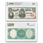 1880 $5.00 Legal Tender Woodchopper VF-30 PMG (Fr#82)