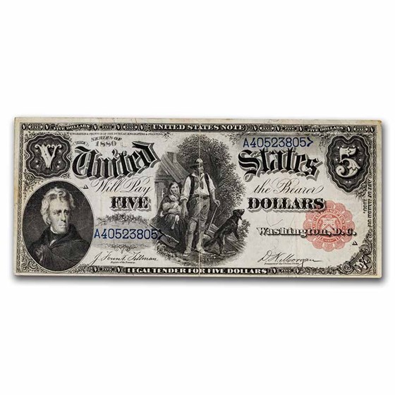 1880 $5.00 Legal Tender Woodchopper VF (Fr#80)