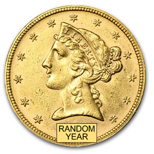 Buy 1880 $5 Liberty Gold Half Eagle AU | APMEX