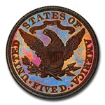 1880 $5 Liberty Half Eagle Pattern PR-66 PCGS (Red/Brown, J-1663)
