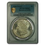 1880/79-CC Morgan Dollar Rev of 78 MS-63 PCGS
