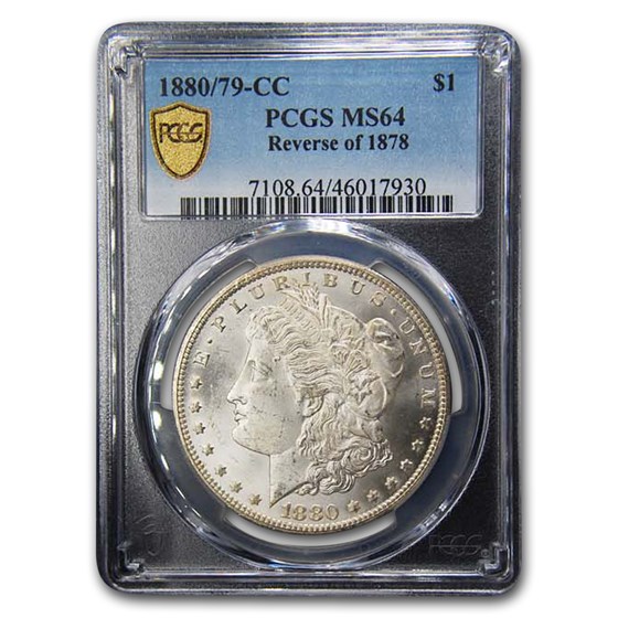 1880/79-CC Morgan Dollar Rev of 78 MS-64 PCGS (USE 18000) 1880/79-CC Morgan Dollar Rev of 78 MS-64 PCGS (USE 18000)