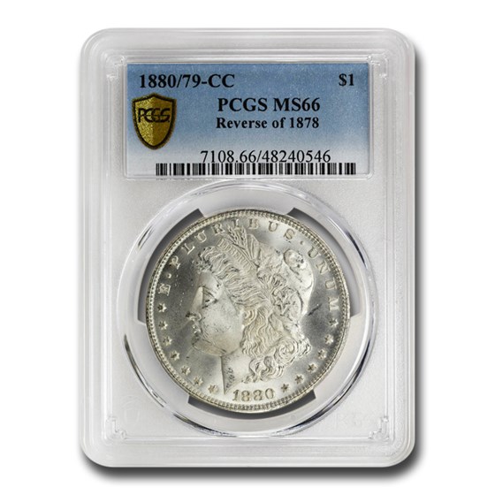 1880/79-CC Morgan Dollar Rev of 78 MS-66 PCGS 1880/79-CC Morgan Dollar Rev of 78 MS-66 PCGS