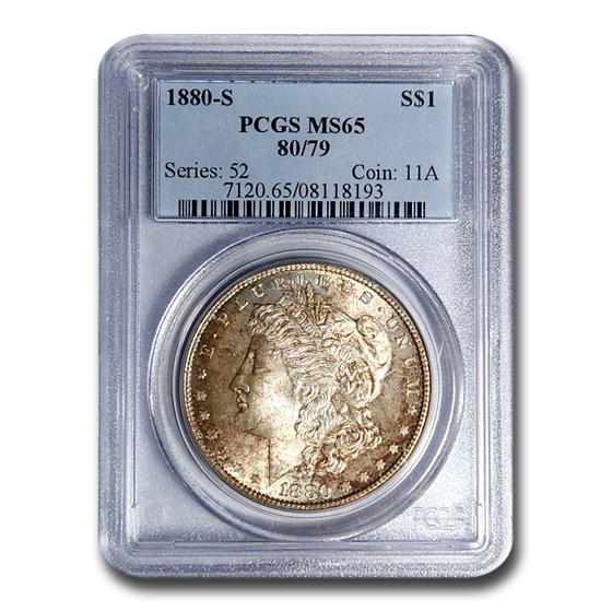 1880/79-S Morgan Dollar MS-65 PCGS 1880/79-S Morgan Dollar MS-65 PCGS