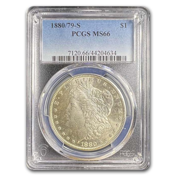 1880/79-S Morgan Dollar MS-66 PCGS 1880/79-S Morgan Dollar MS-66 PCGS
