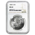 1880/9-S Morgan Dollar MS-64 NGC (VAM-11, 0/9 Overdate Hot-50)
